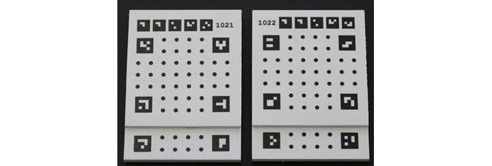 Пара фотограмметрических маркеров для Фотомикрометр 3D